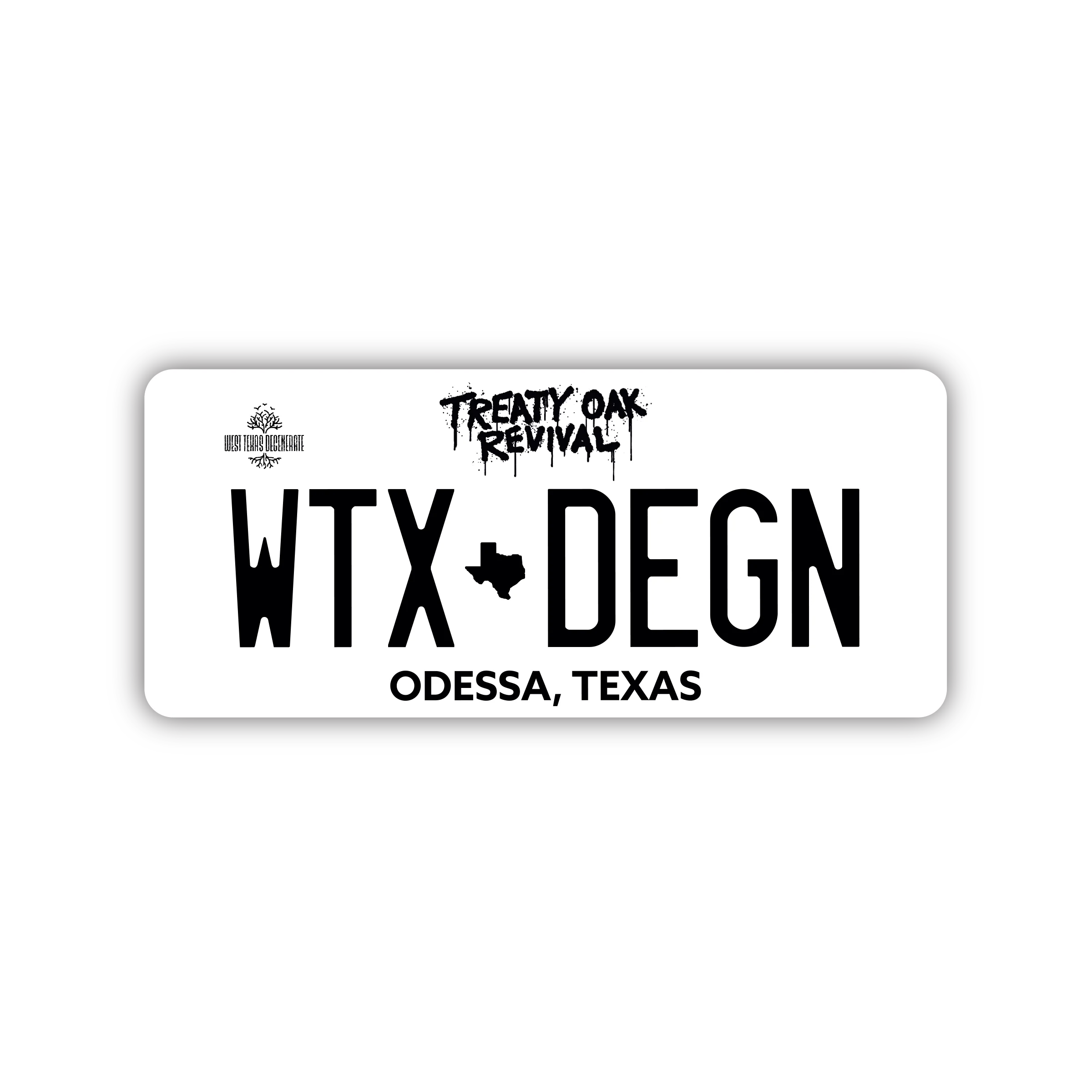 Treaty Oak Revival License Plate